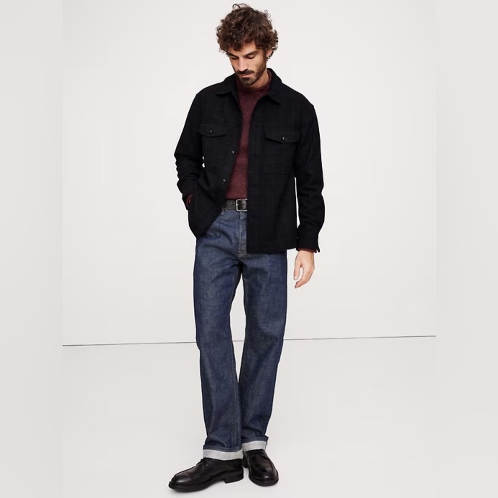 BANANA REPUBLIC RELAXED-FIT WOOL-BLEND OVERSHIRT